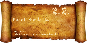 Mezei Renáta névjegykártya
