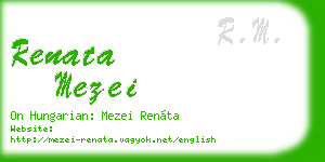 renata mezei business card